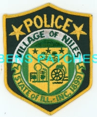 ILLINOIS,NILES POLICE 6 GIVEN TO ME BY A RETIRED COLLECOR